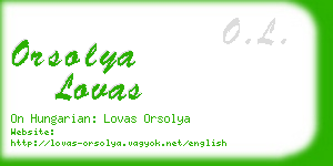 orsolya lovas business card